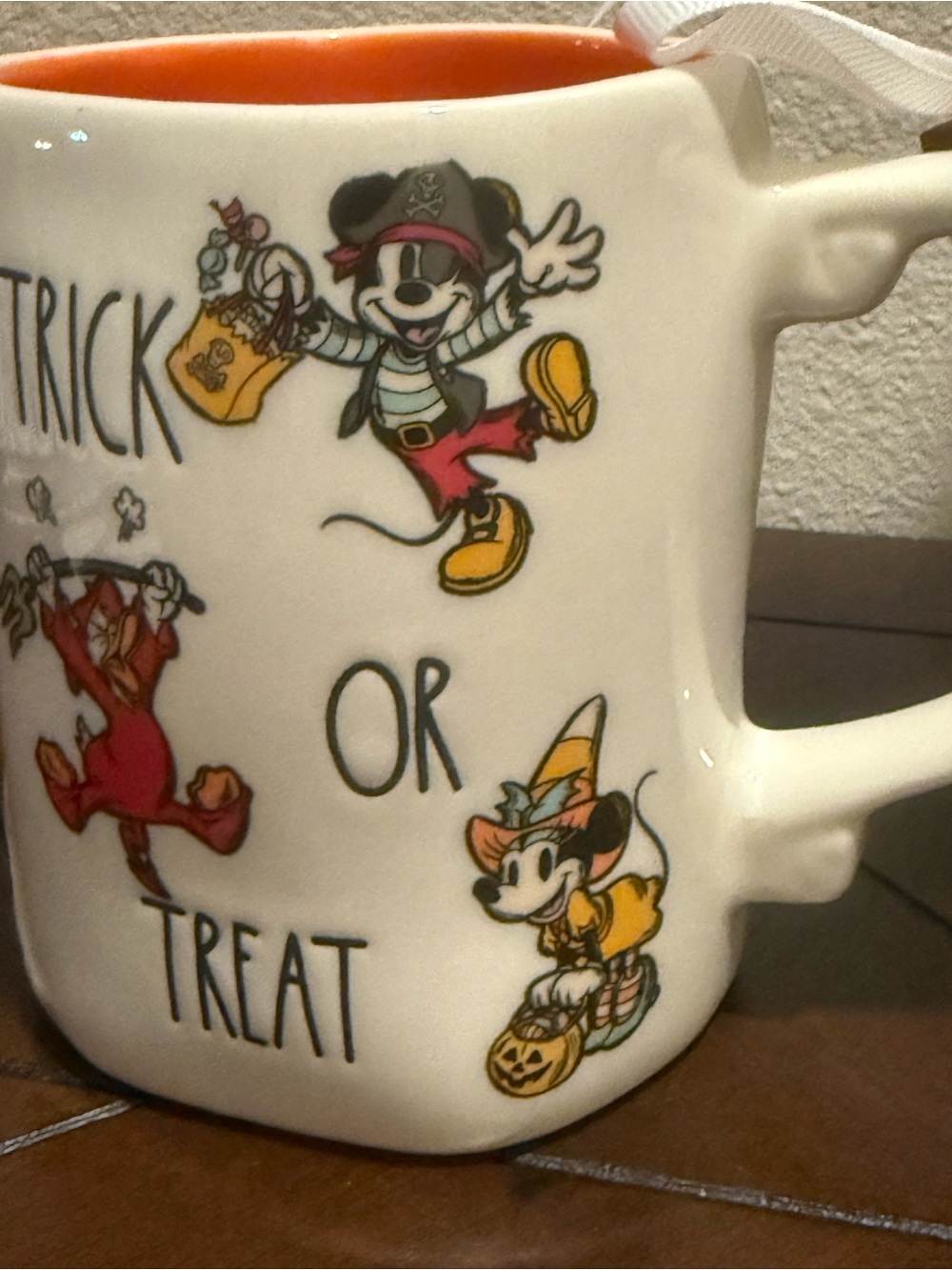 Rae Dunn x Disney Halloween Mug — White & Orange with Mickey and Friends - Picture 6 of 7